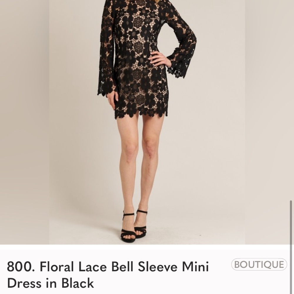 Black Lace Mini Dress